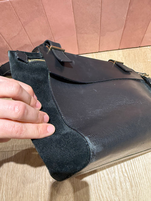 Sac Furla noir pompon