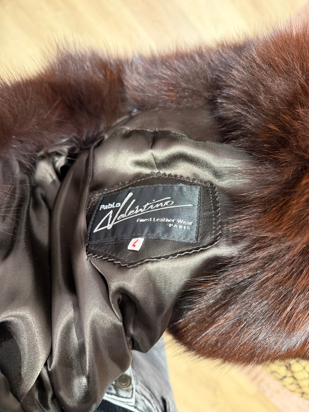 Manteau en cuir Pablo Valentino T.40 marron 10/10