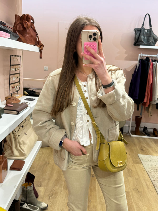 Veste matelassée APC beige T.40