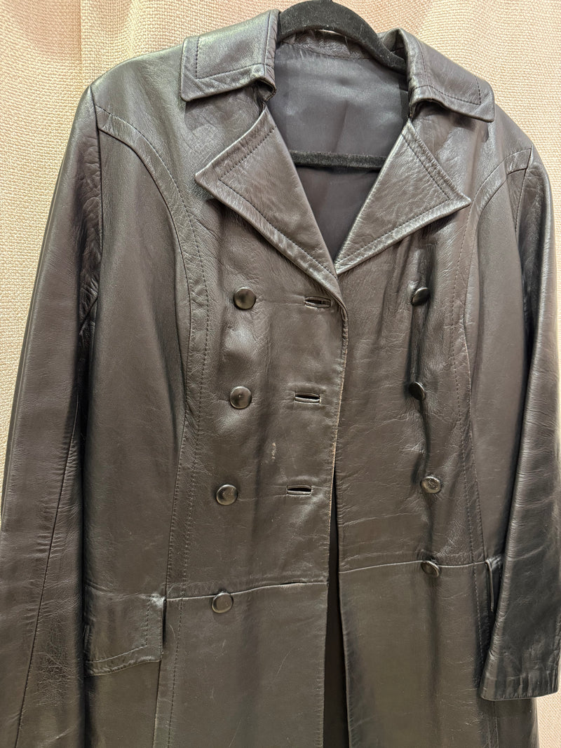 Veste longue cuir T38