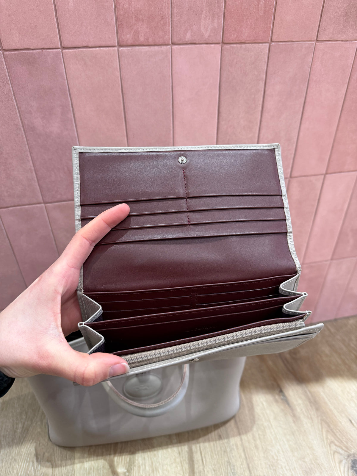 Sac Longchamp + portefeuille en cuir