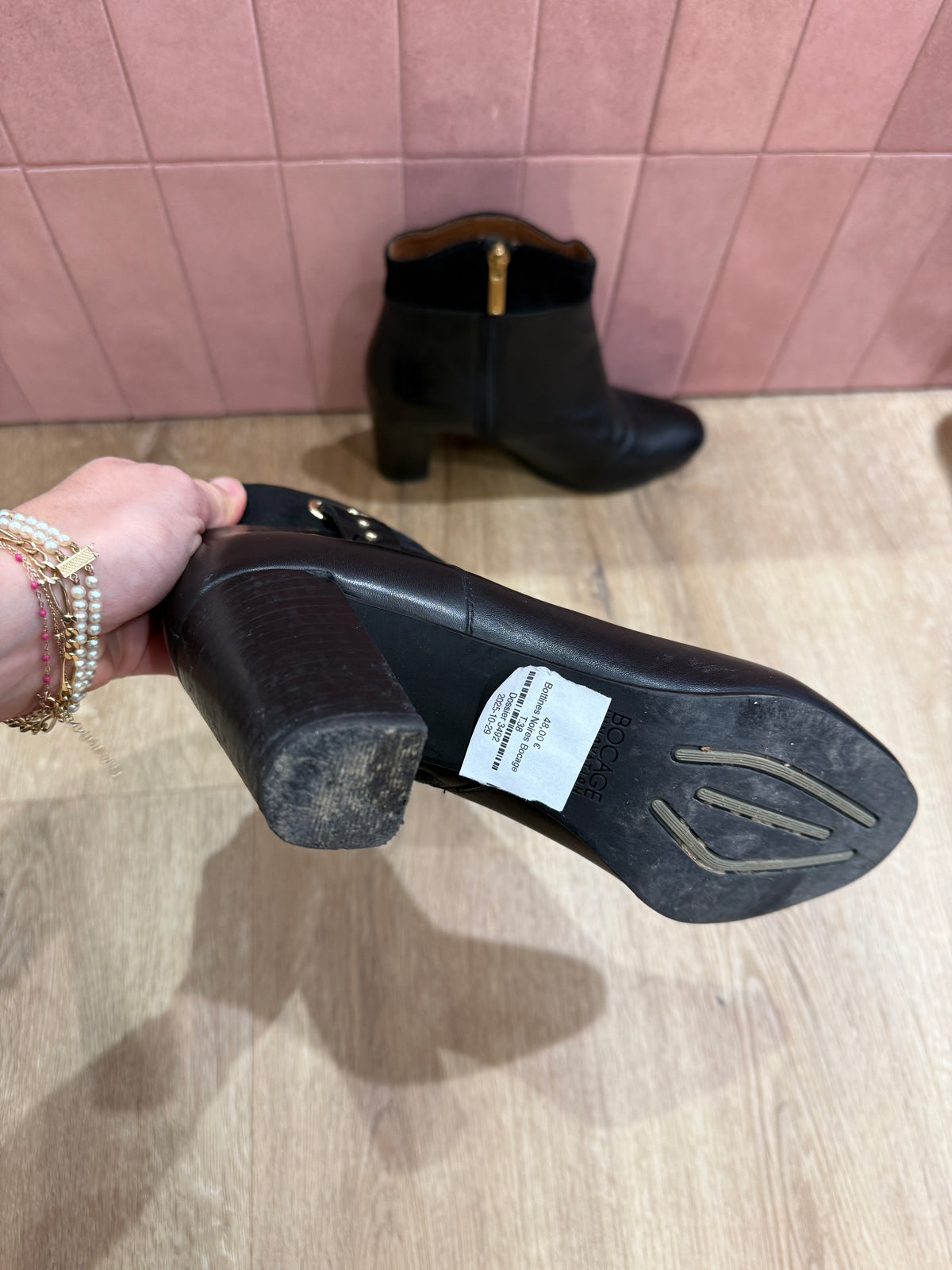 Bottines Noires Bocage T.38