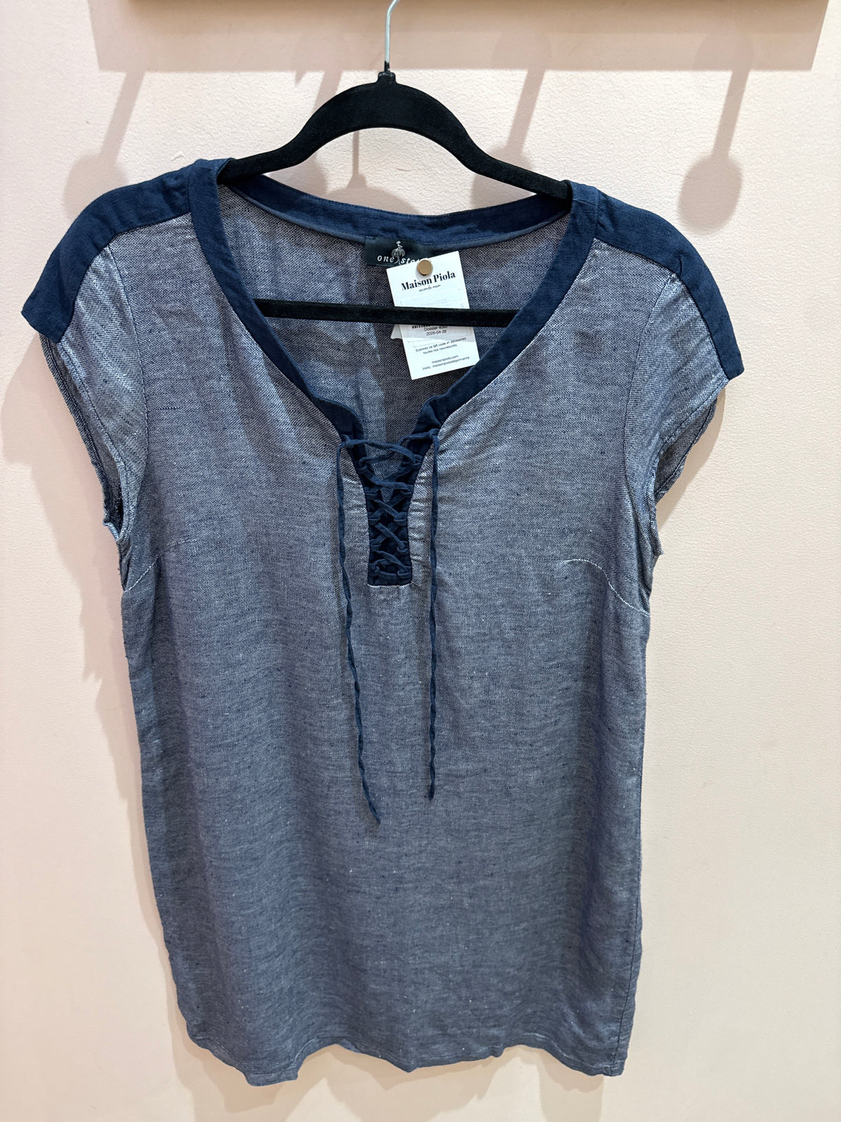 Robe bleu argenté one step T.L
