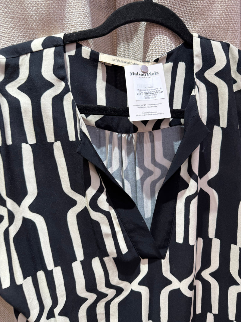 Robe noire & blanche La Fée Maraboutée T.38