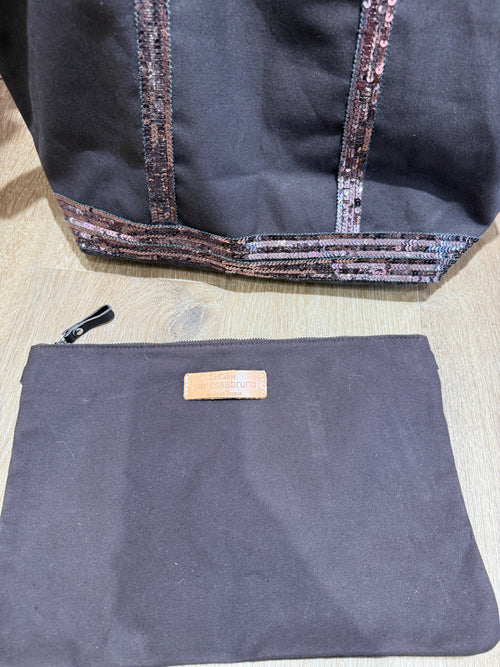 Sac cabas marron Vanessa Bruno + pochette 05/06