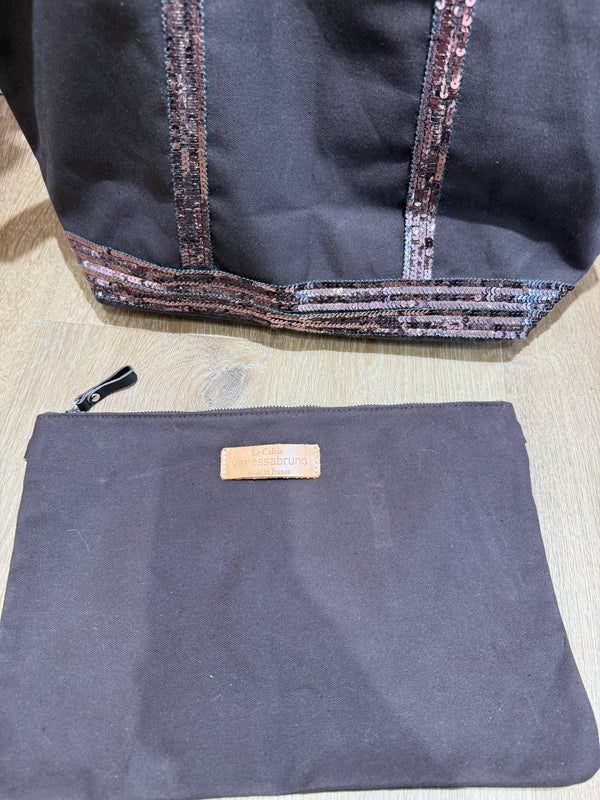 Sac cabas marron Vanessa Bruno + pochette 05/06