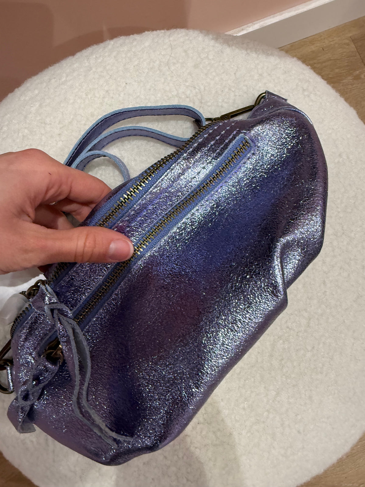 Doris - Violet - Banane violette cuir - T.TU