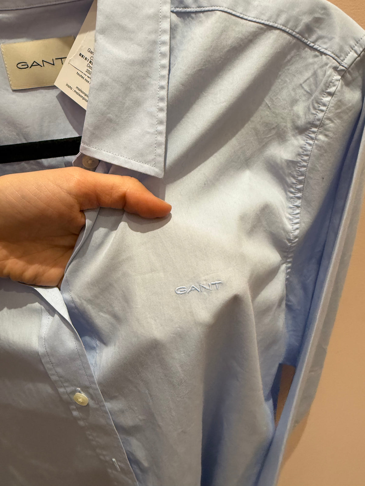 Gant Bleu ciel T.40 - Chemise