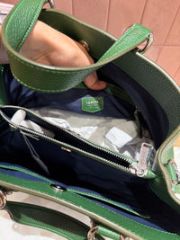 Lancel sac cabas vert 02/09 cuir