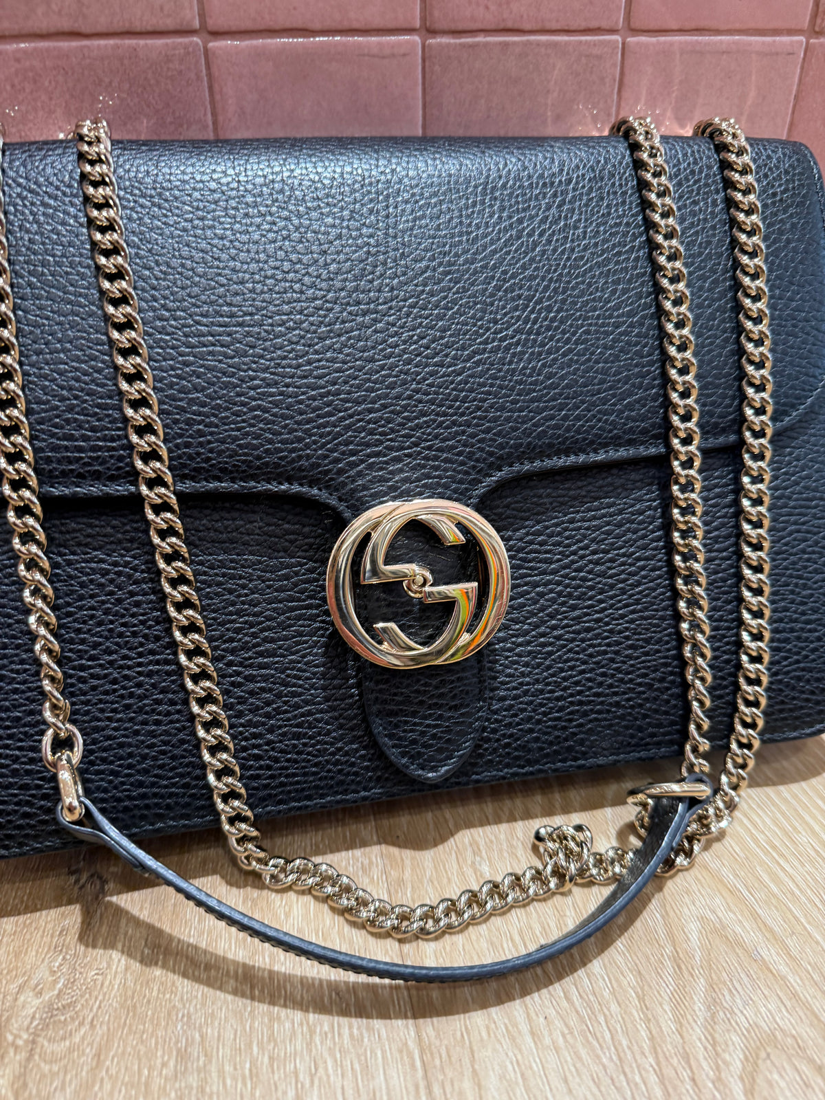 Sac gucci noir interlocking 26/05 vente privée