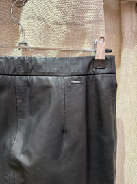 Jupe crayon en cuir noire IKKS T.34 20/09