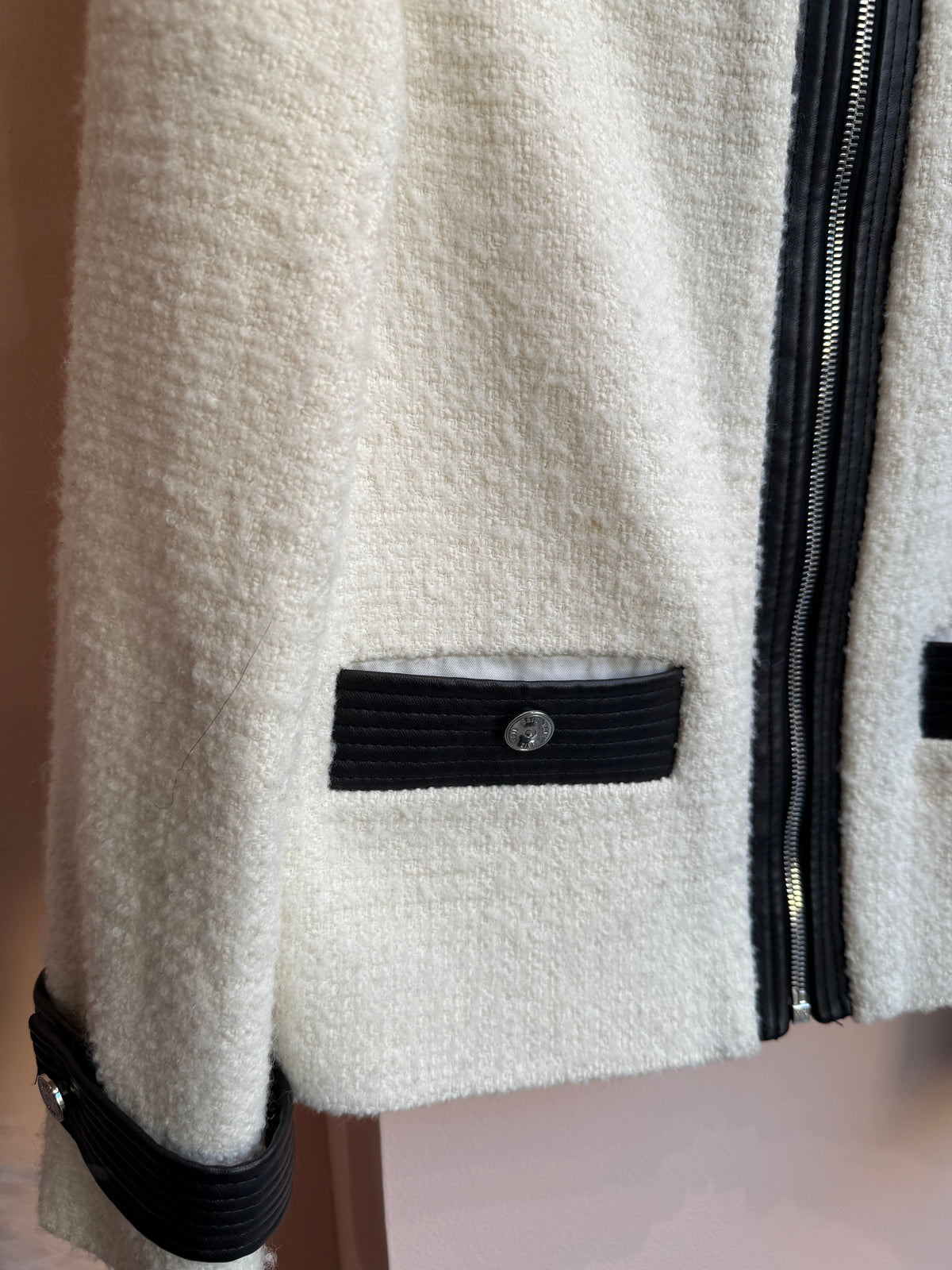 Veste blanche tweed Maje T.S