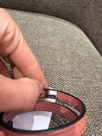 Bracelet en cuir rose lancel 13/06
