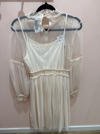 Robe dentelle beige transparente T.U
