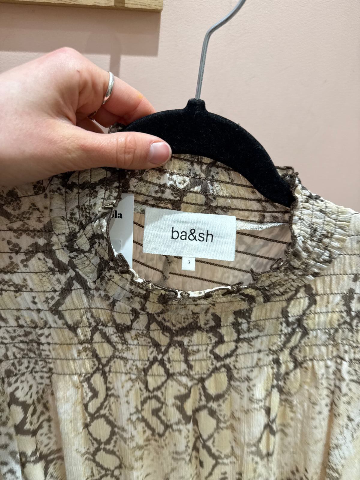Ba&sh Beige serpent T.3 - Blouse