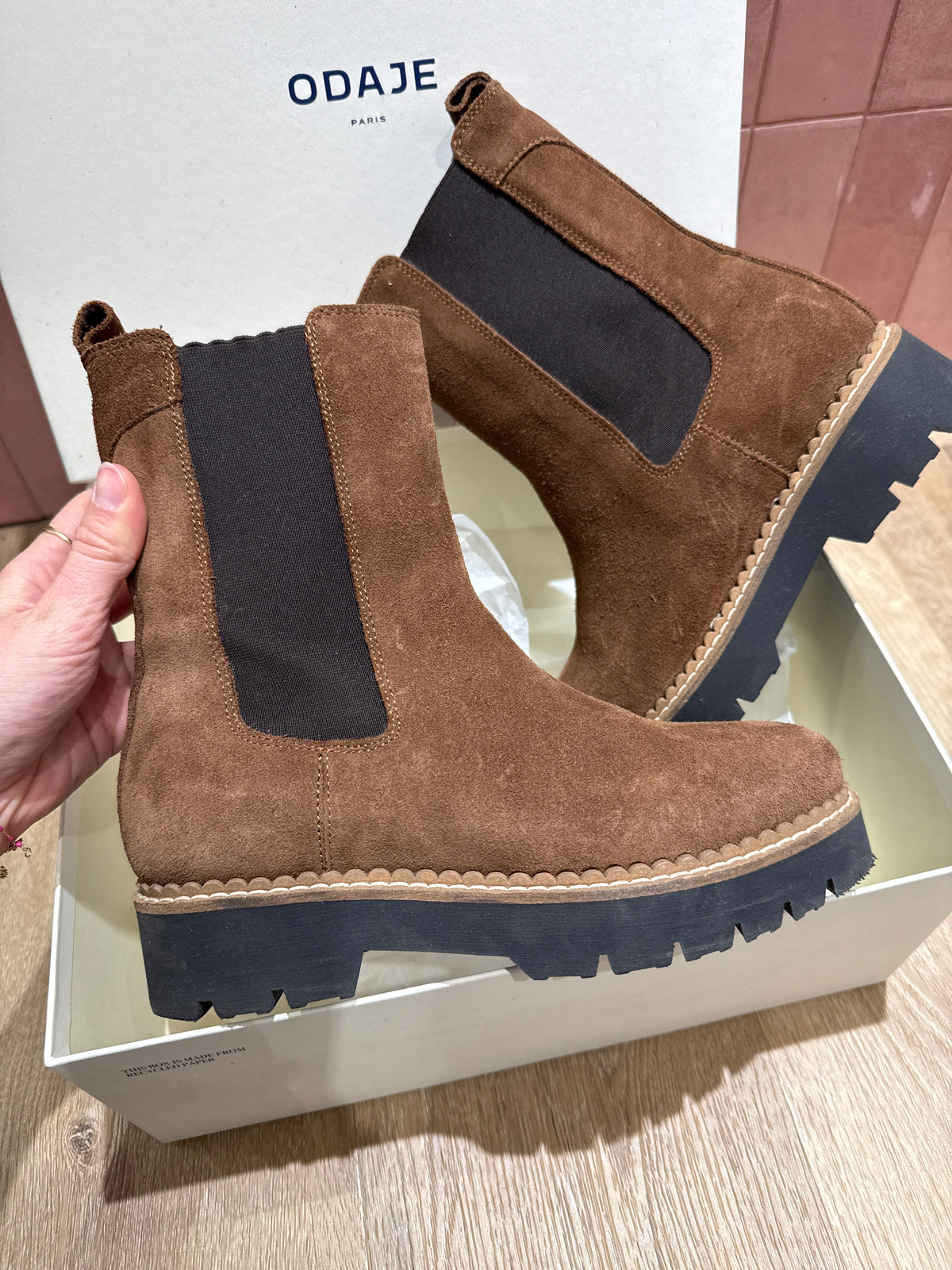 Bottines marron Odaje T.37