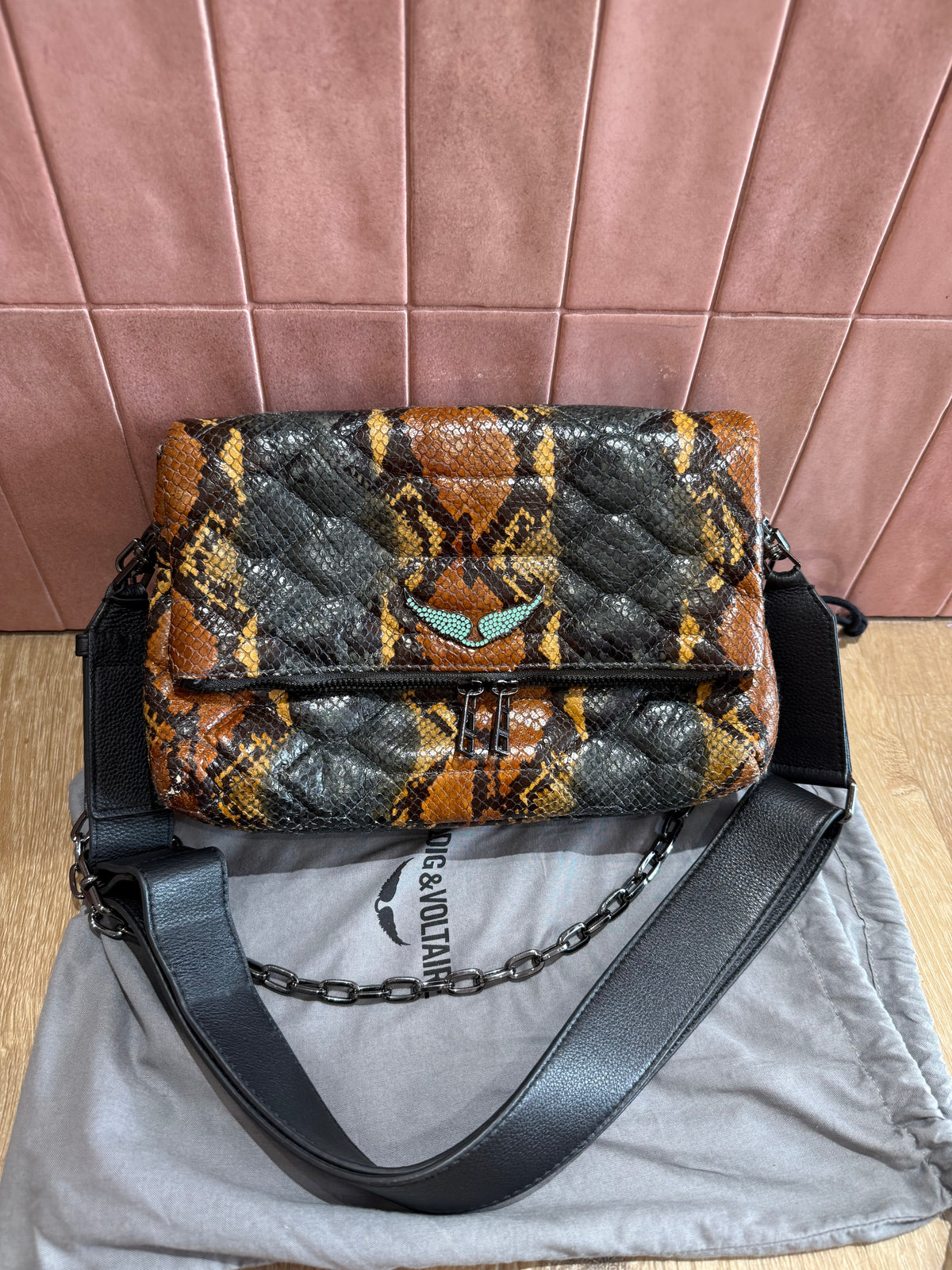 Sac bandoulière marron kaki Zadig & Voltaire 24/06