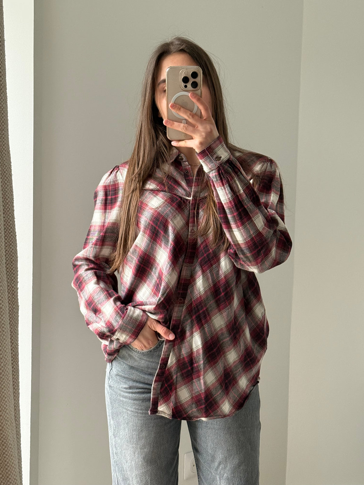 One Step - Chemise carreaux rouges - carreaux rouges - 44