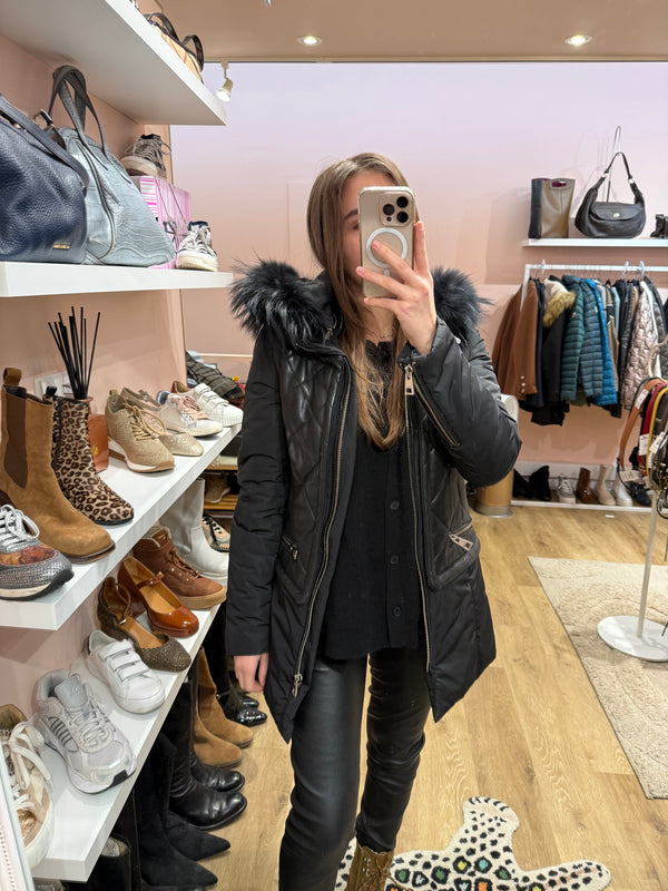 Manteau Riza en cuir T.36