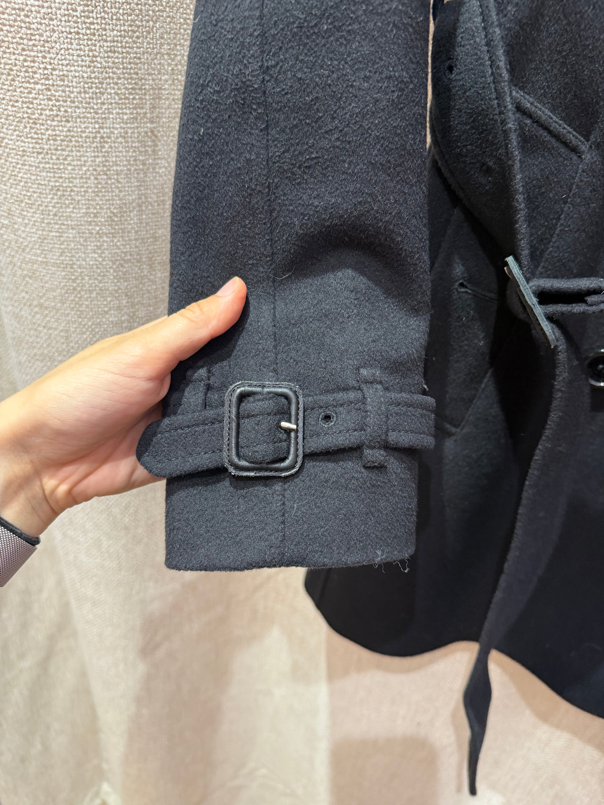 Burberry Manteau noir T.34 20/07