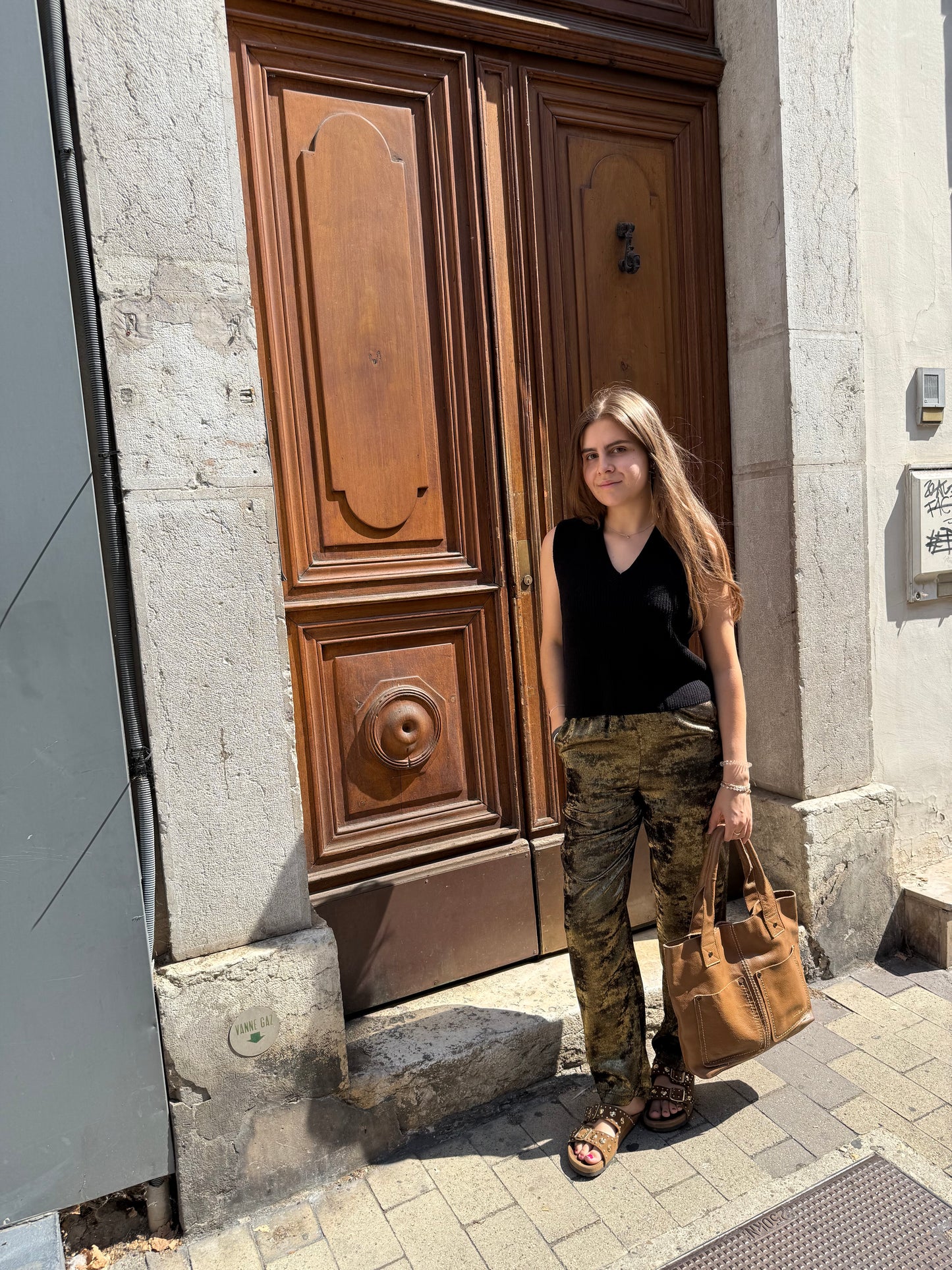 Top en malien noir Zara T.S