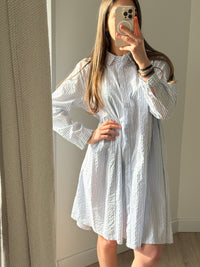 Robe à rayures bleu ciel T.U