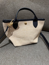 Sac beige en raphia à bandoulière — Longchamp 21/10