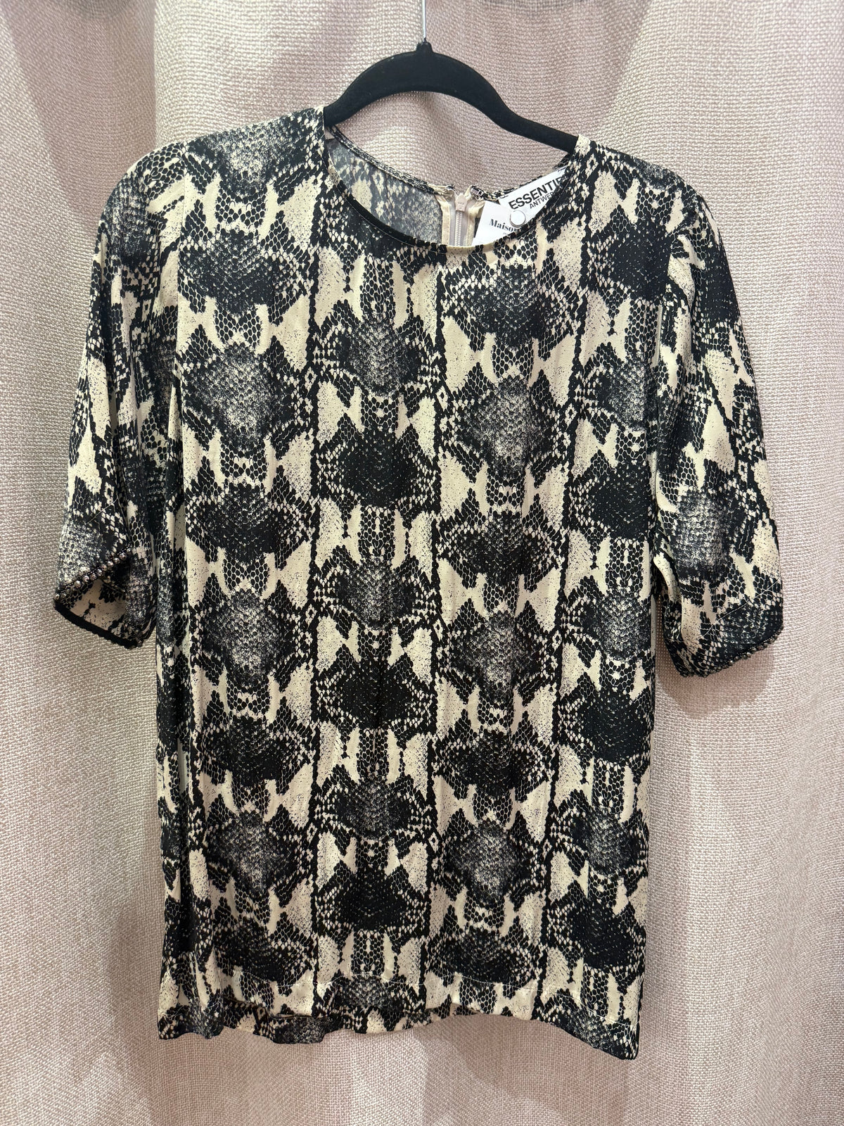 Top Essentiel Serpent noir et beige T.40 08/06