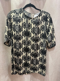 Top Essentiel Serpent noir et beige T.40 08/06