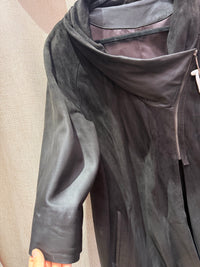 Viva Dolce Vita veste longue en daim et cuir T.XL 28/09