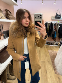 Manteau beige à capuche Claudie Pierlot - T.XS 11/10