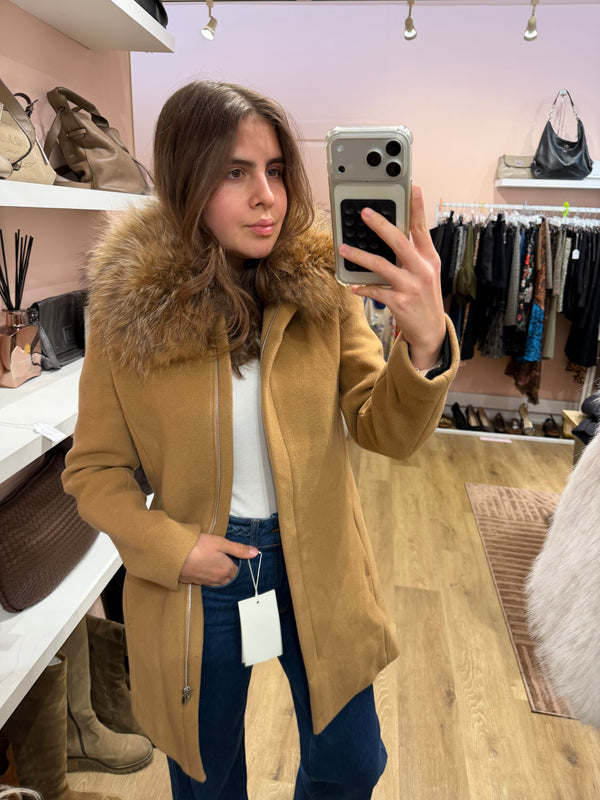 Manteau beige à capuche Claudie Pierlot - T.XS 11/10