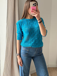 Flirt pull bleu manches 3/4 T.L