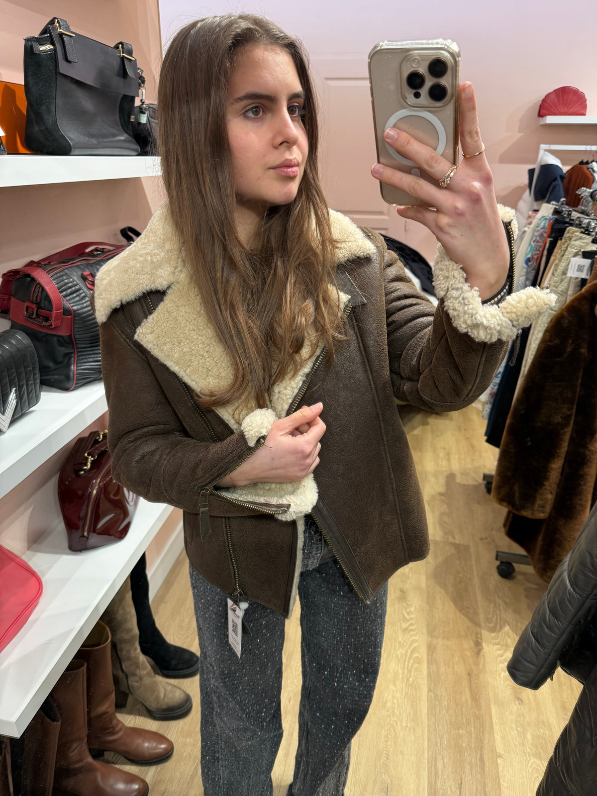 Manteau Peau lainé T.S des petits hauts