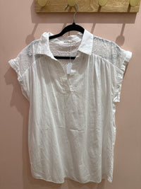 Robe blanche broderie dos T.XL