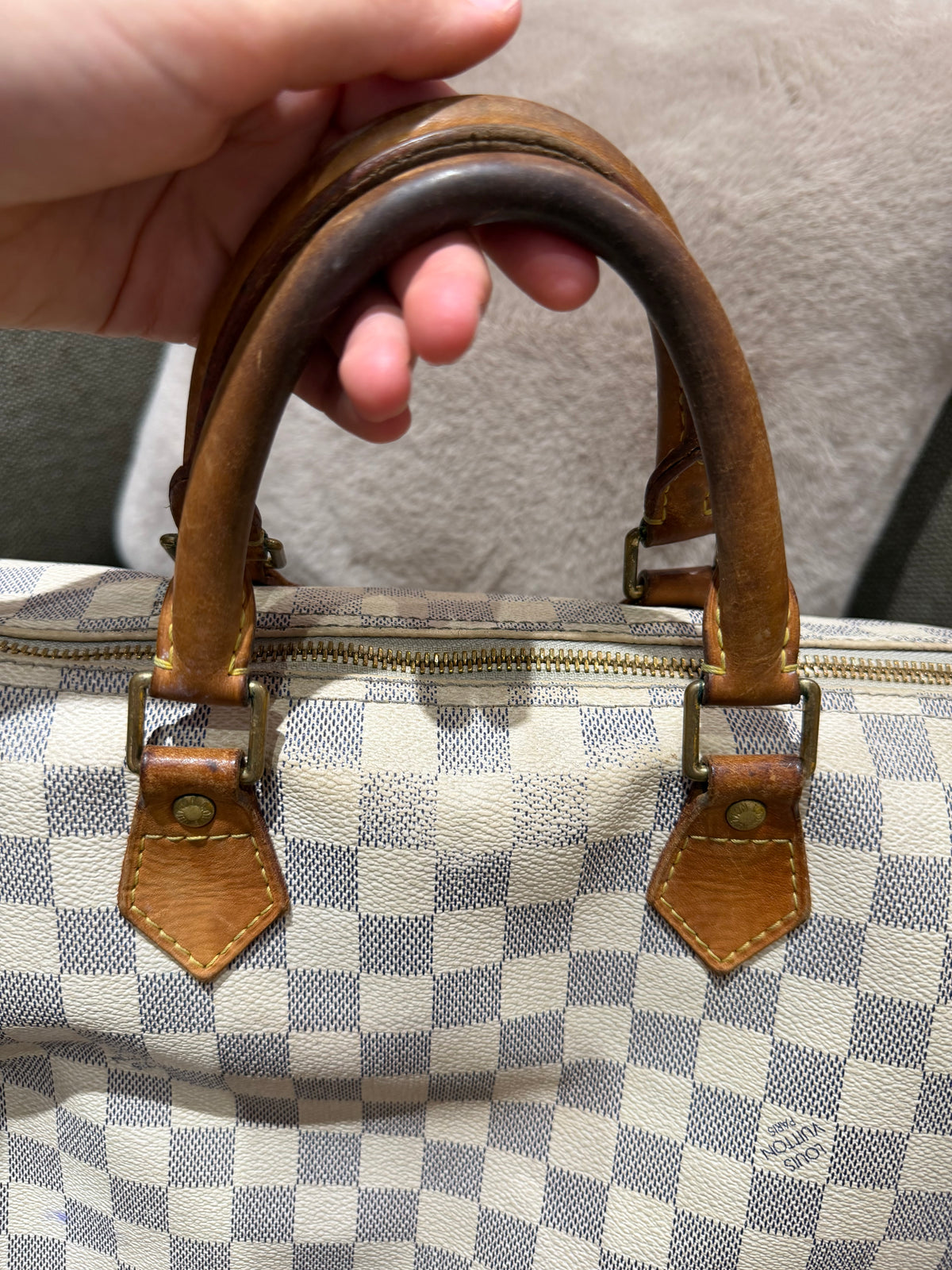 Sac speedy Louis Vuitton 35  18/08 damier azur