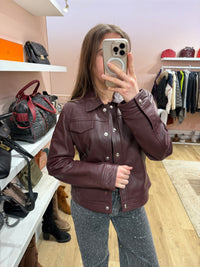 Veste en cuir Caroll T.40/42