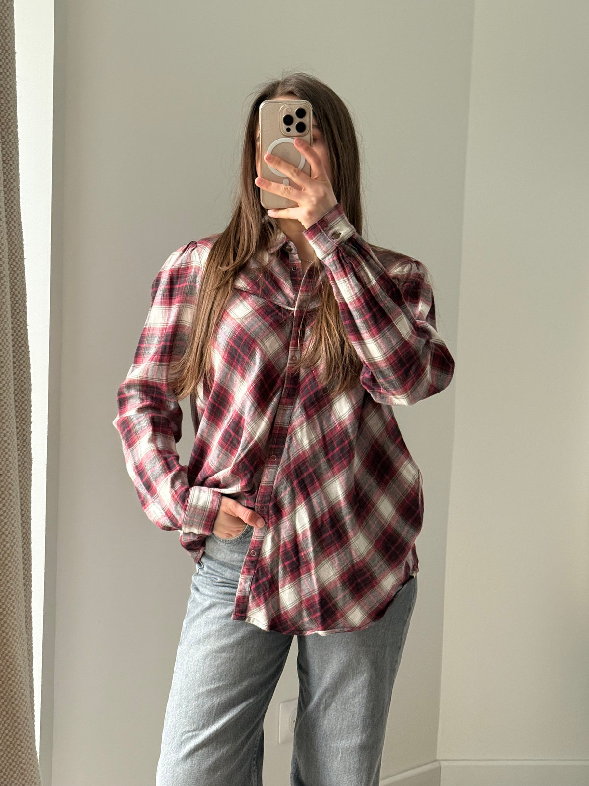 One Step - Chemise carreaux rouges - carreaux rouges - 44