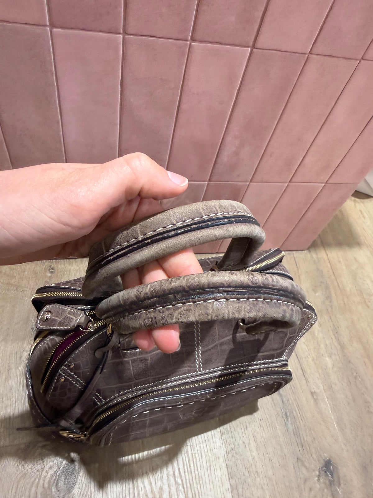 Sac lancel taupe cuir