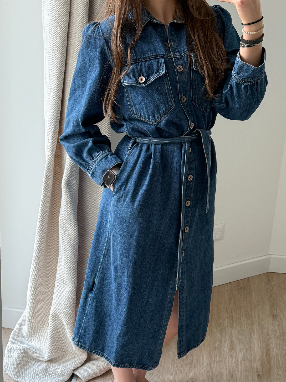 Bellerose Robelongue en jean bleu TS