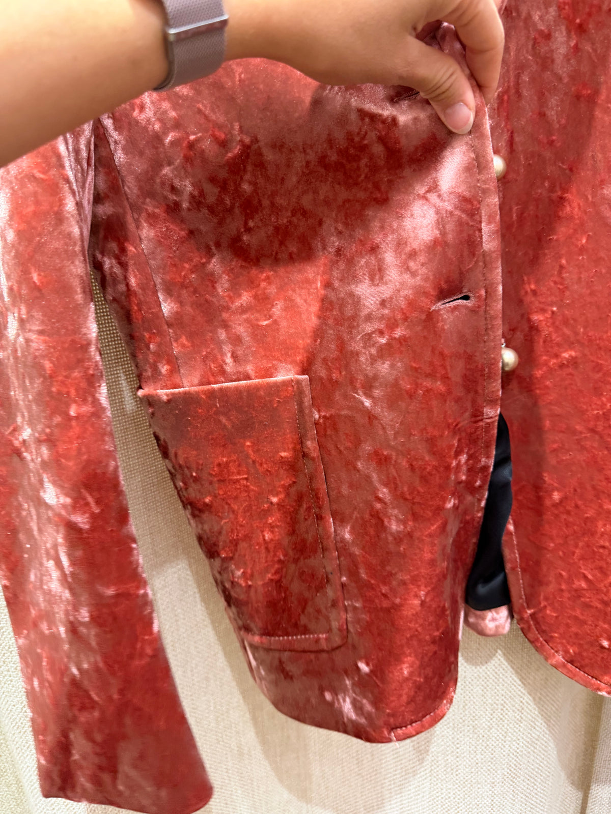 Blazer en velours Sandro - Rose - T.36 21/09