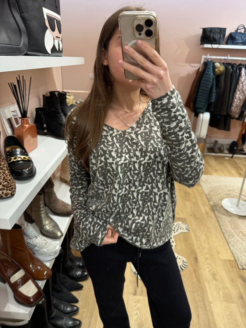 Suncoo pull taupe blanc T.M