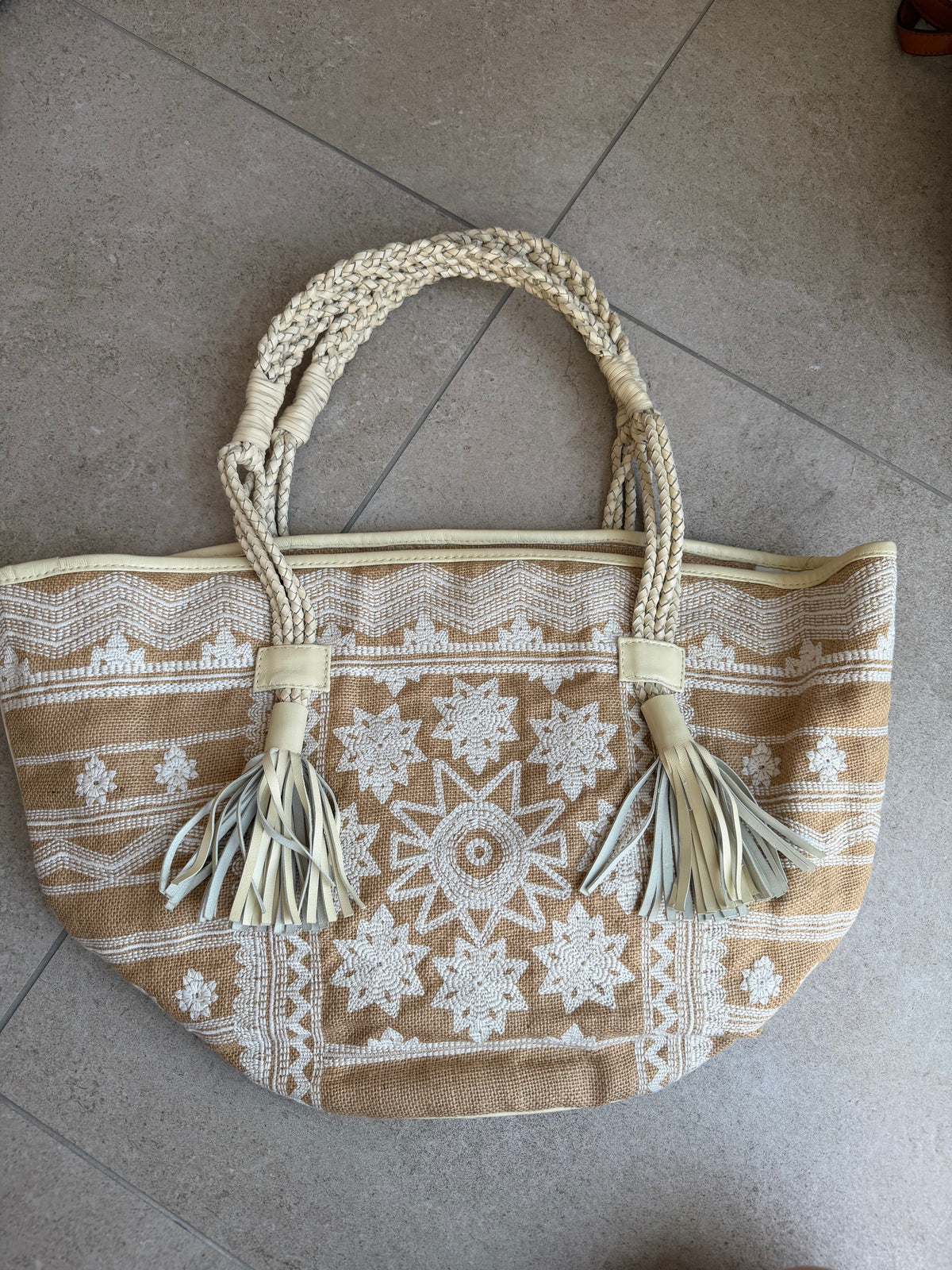 Sac beige en cuir Antik batik 16/08