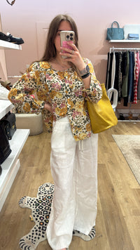 Pantalon blanc Tension lin large T.S 26/05