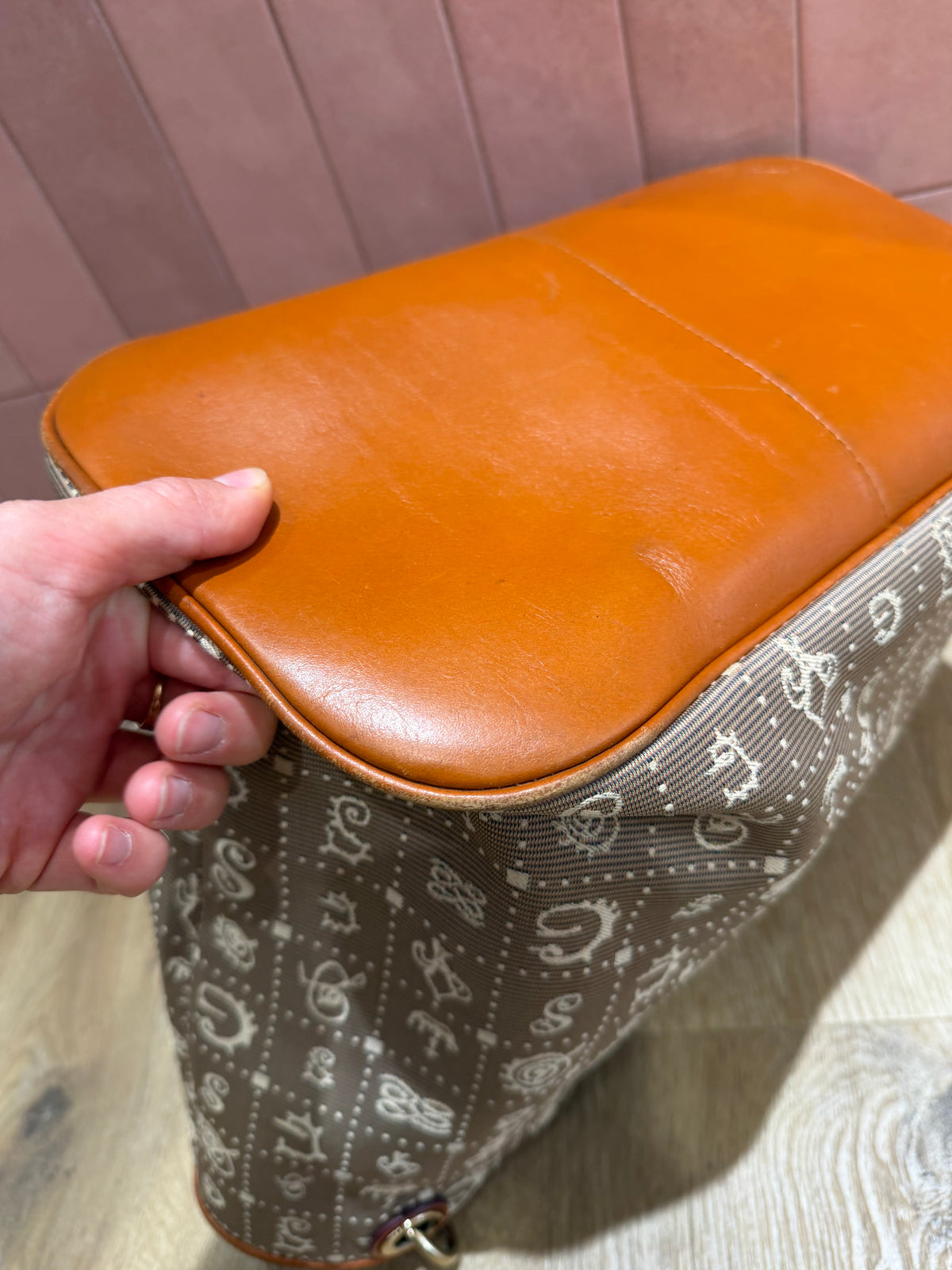Sac beige et orange Lancel 21/10