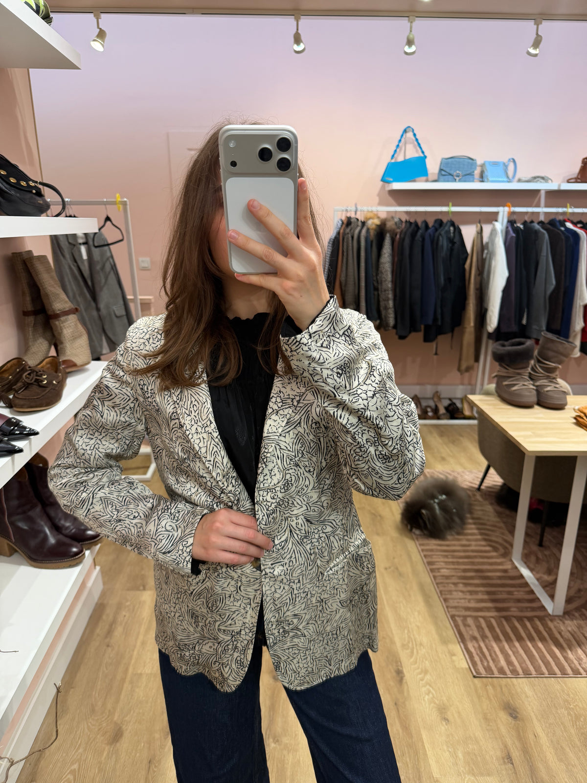Blazer Crème et gris Diega T.S 07/09