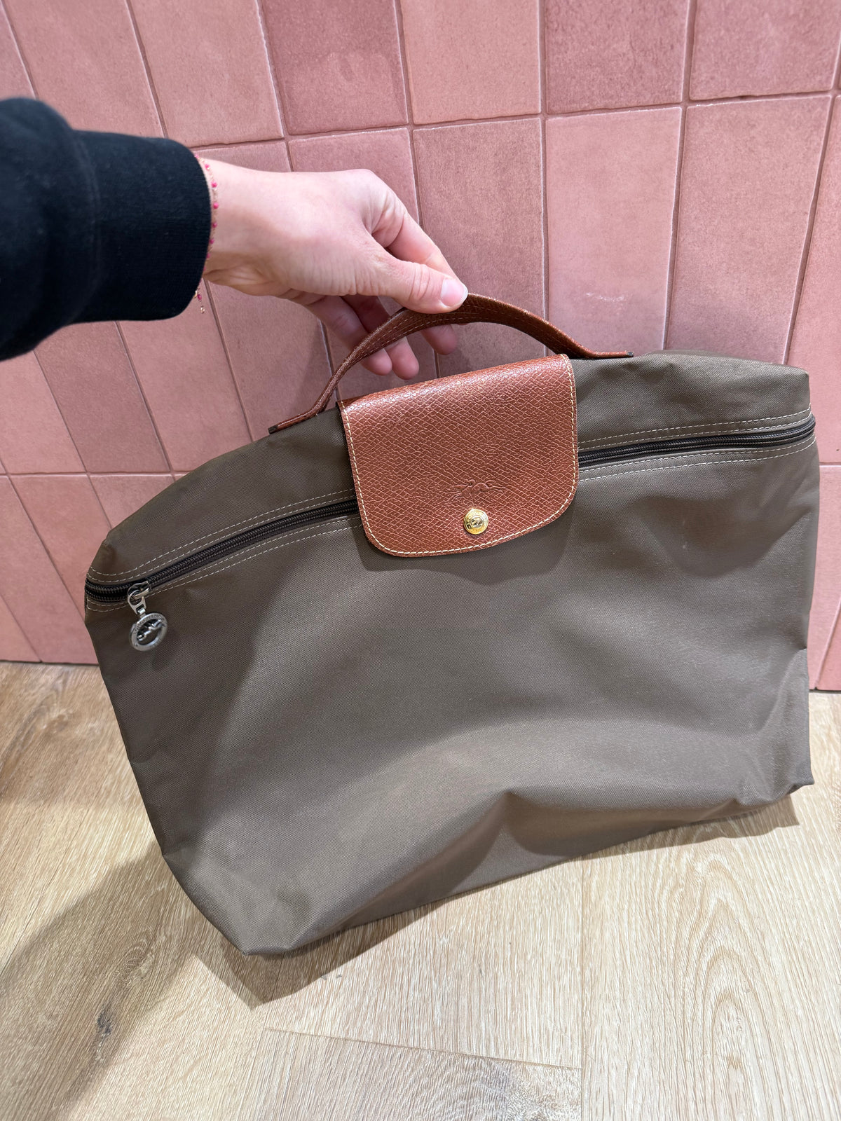 Pochette sacoche Longchamp kaki