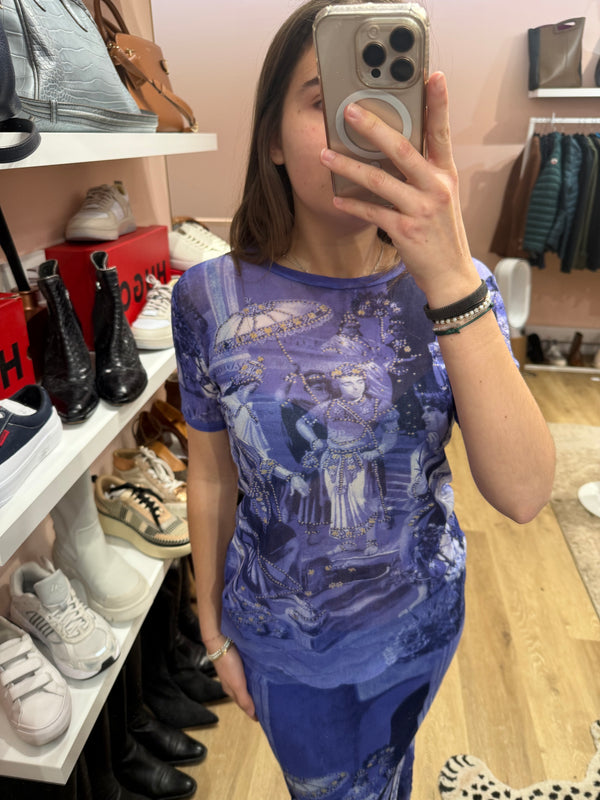 Top bleu Jean-Paul Gaultier T.M