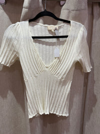 Top blanc en maille Sézane T.M