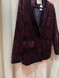 Bérénice Blazer velours noir et rouge T.38 07/06